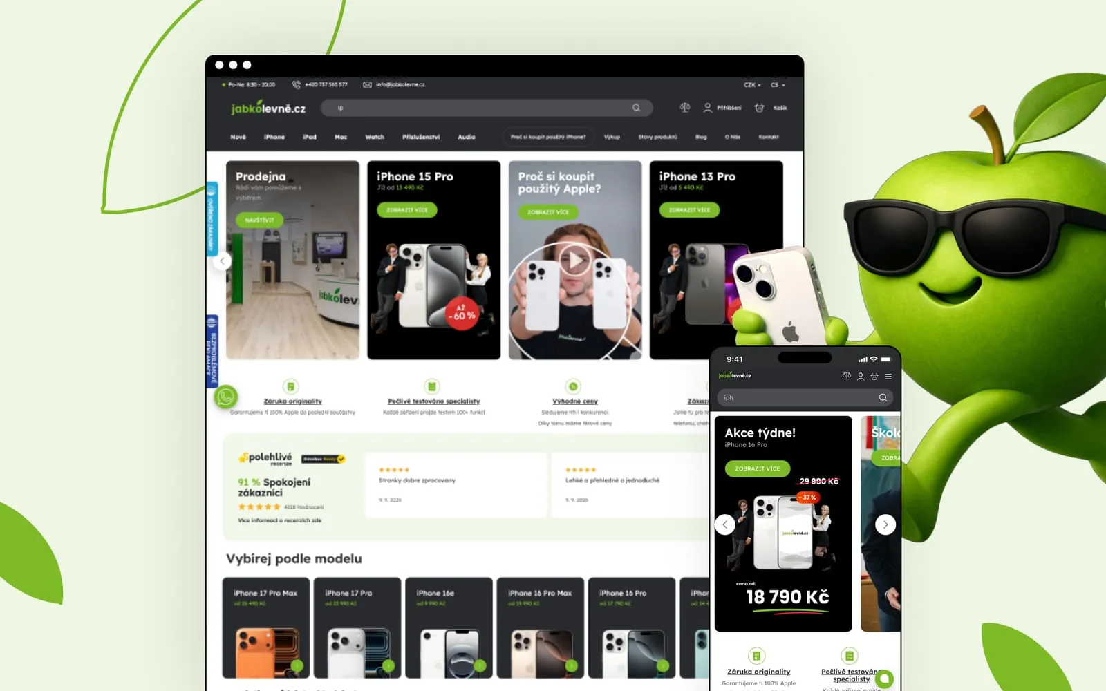 JabkoLevně – náhled e‑shopu